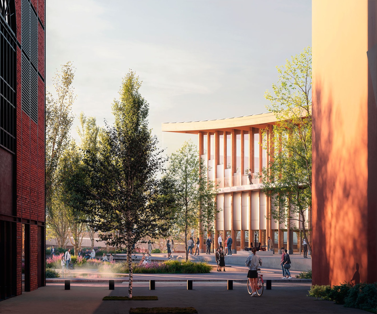 "The Sail" Rouen Congress center by BIG. Rendering by Atchain.