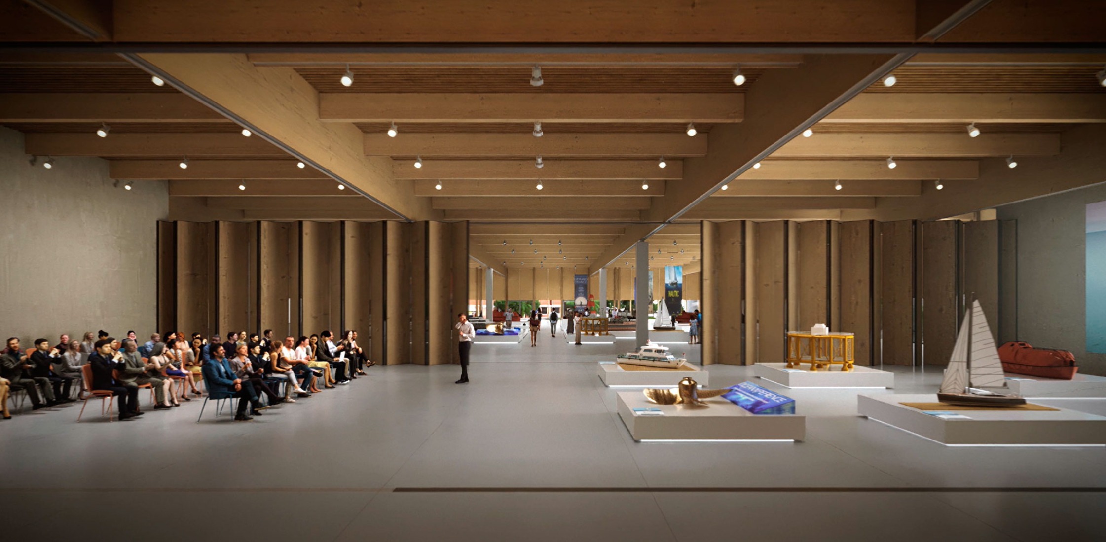 "The Sail" Rouen Congress center by BIG. Rendering by Atchain.