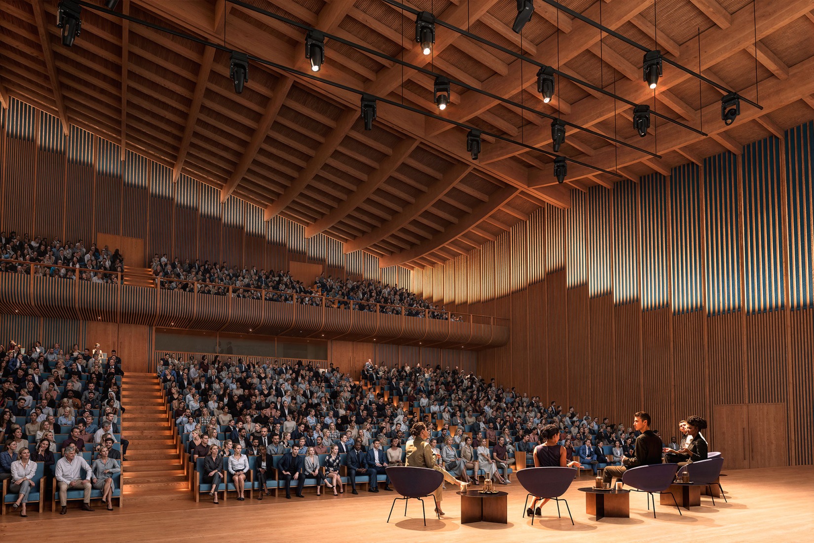 "The Sail" Rouen Congress center by BIG. Rendering by Atchain.