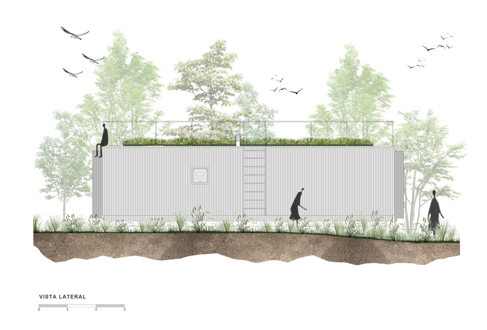 Elevation. Minimal house in La Plata by Estudio Borrachia. 