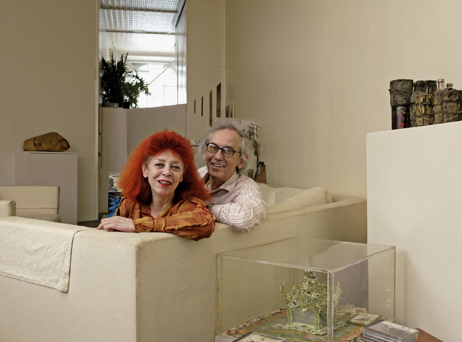 Christo and Jeanne-Claude at their home, New York City, 2004. Photograph by Wolfgang Volz. Courtesy by Christo and Jeanne-Claude Foundation.