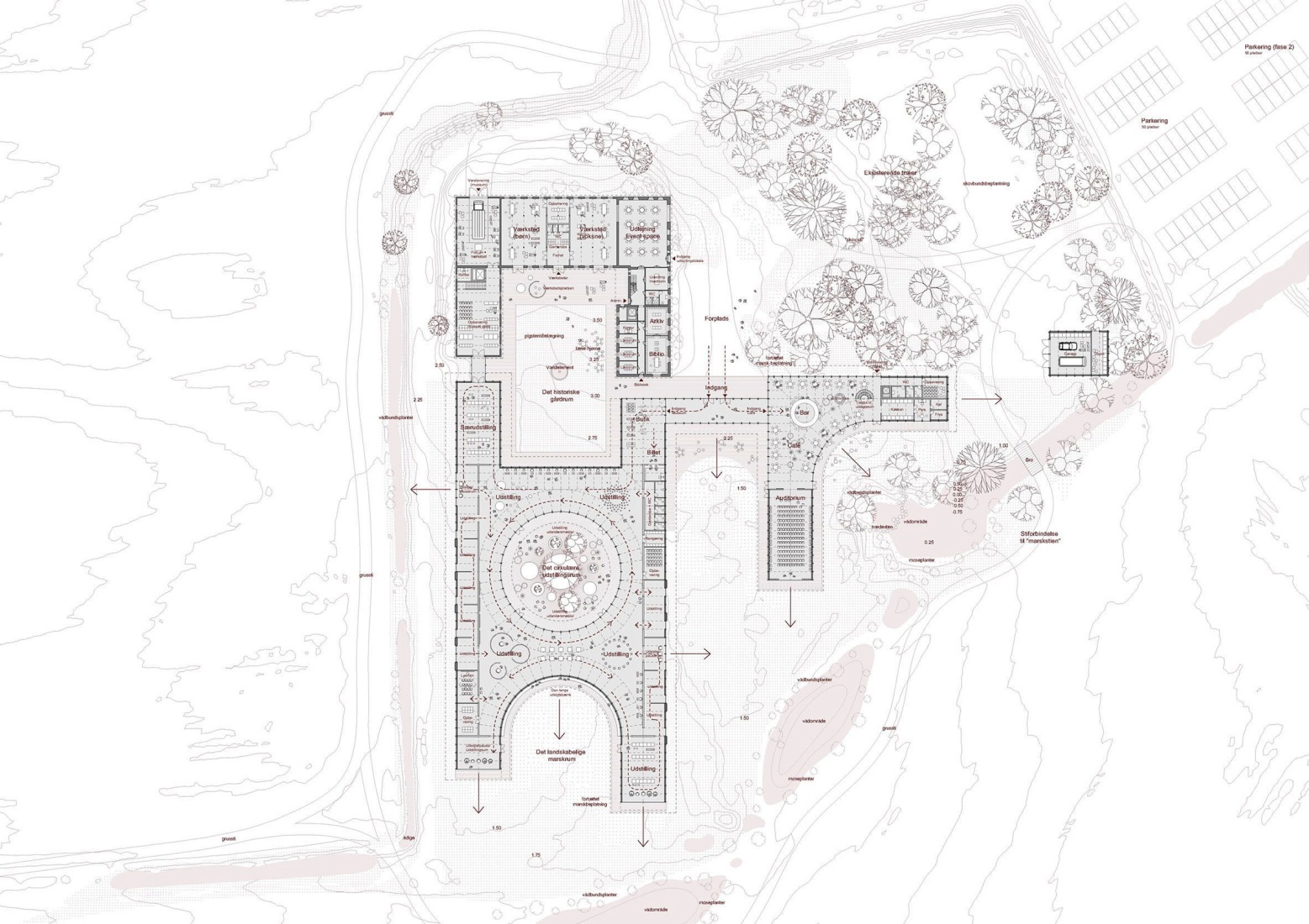 Plano de planta del Museo Wegner por Cobe. Imagen cortesía de Cobe.