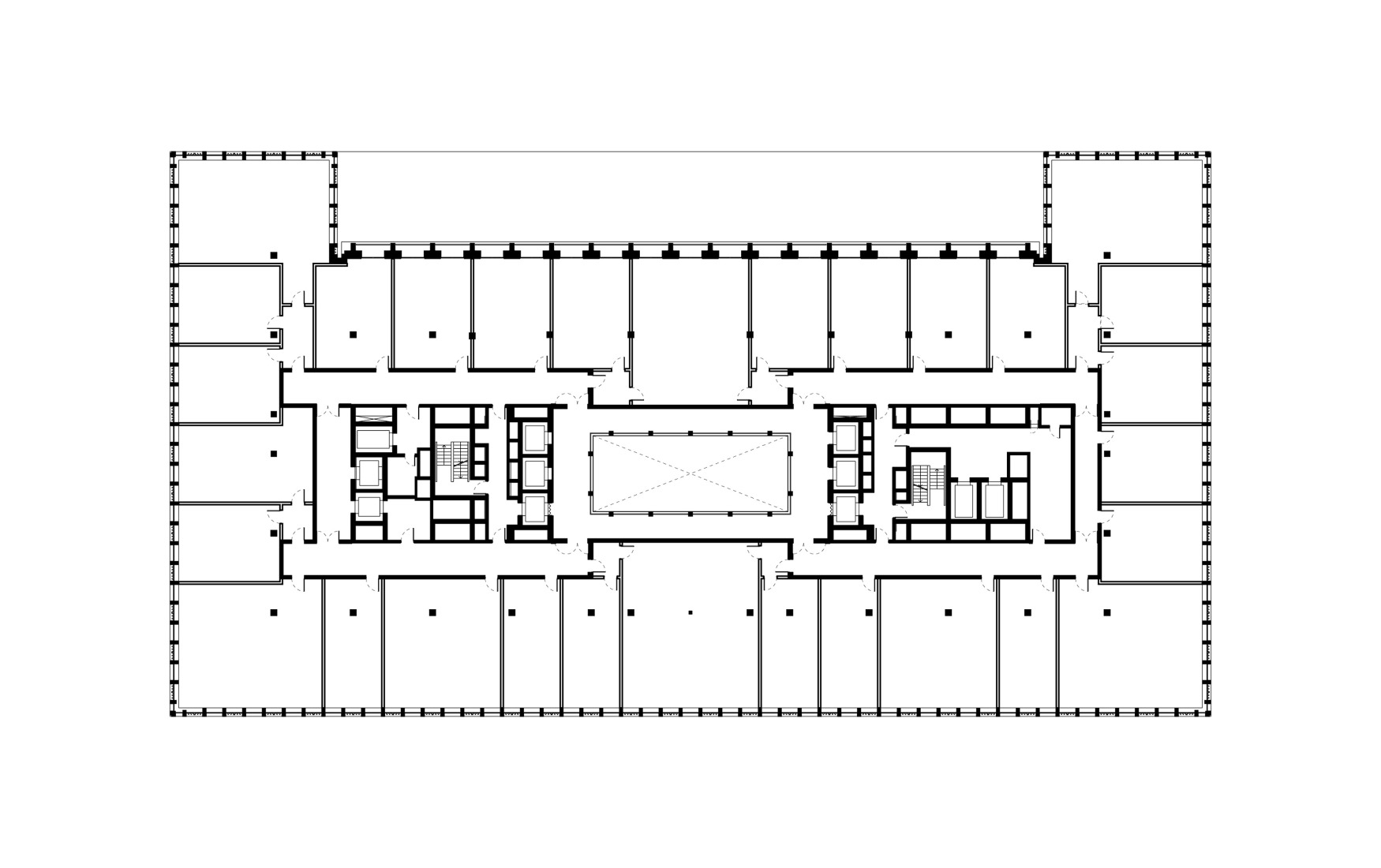 Second floor plan. 30 Grosvenor Square by David Chipperfield Architects. 
