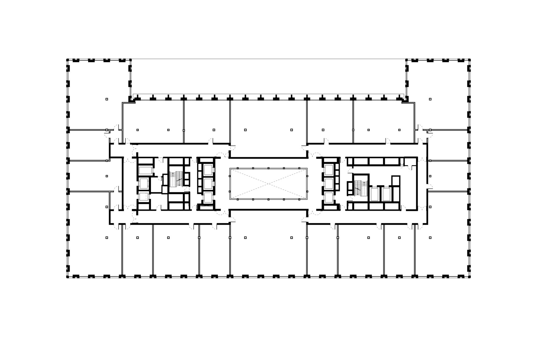 Fifth floor plan. 30 Grosvenor Square by David Chipperfield Architects. 