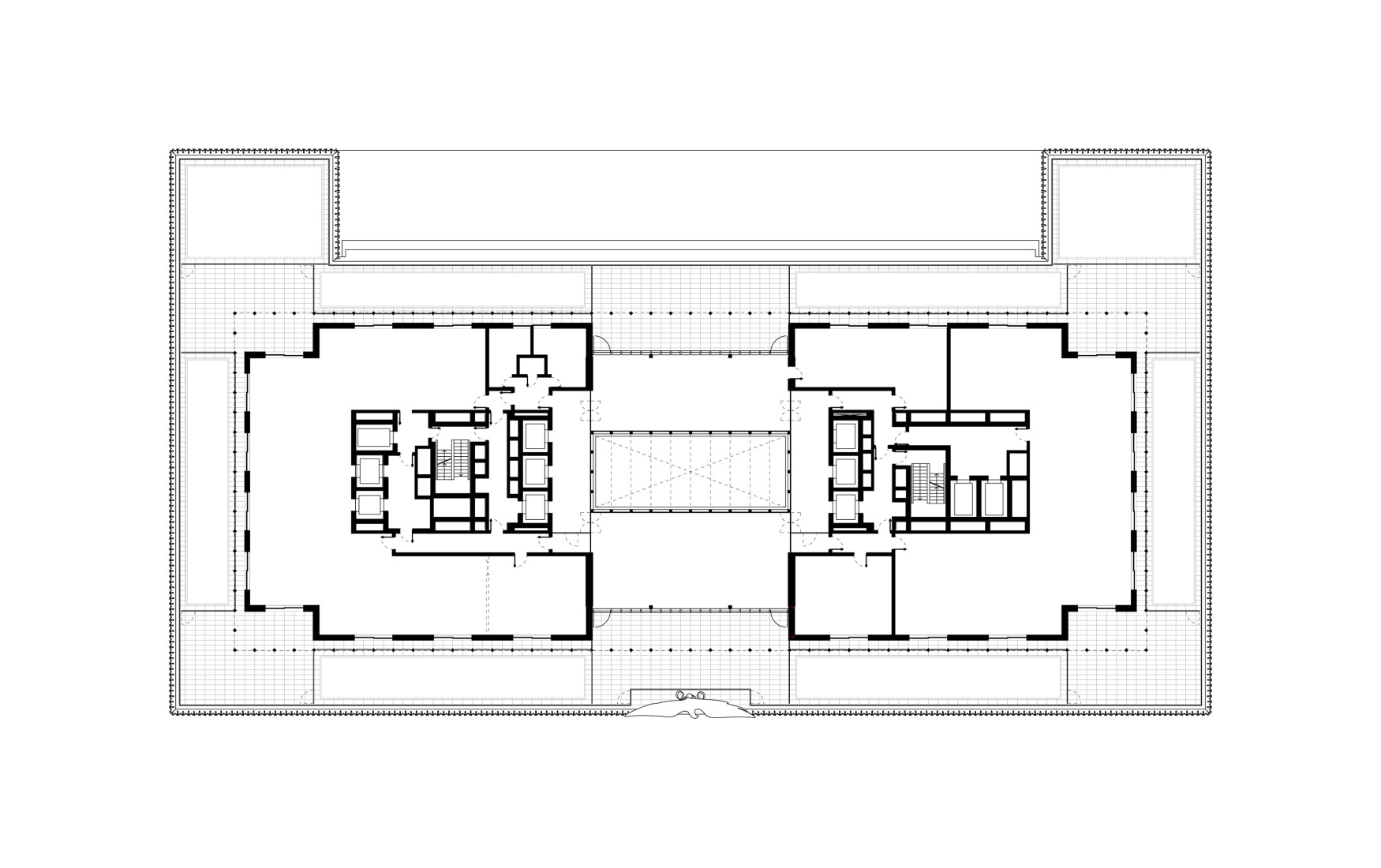 Sixth floor plan. 30 Grosvenor Square by David Chipperfield Architects. 