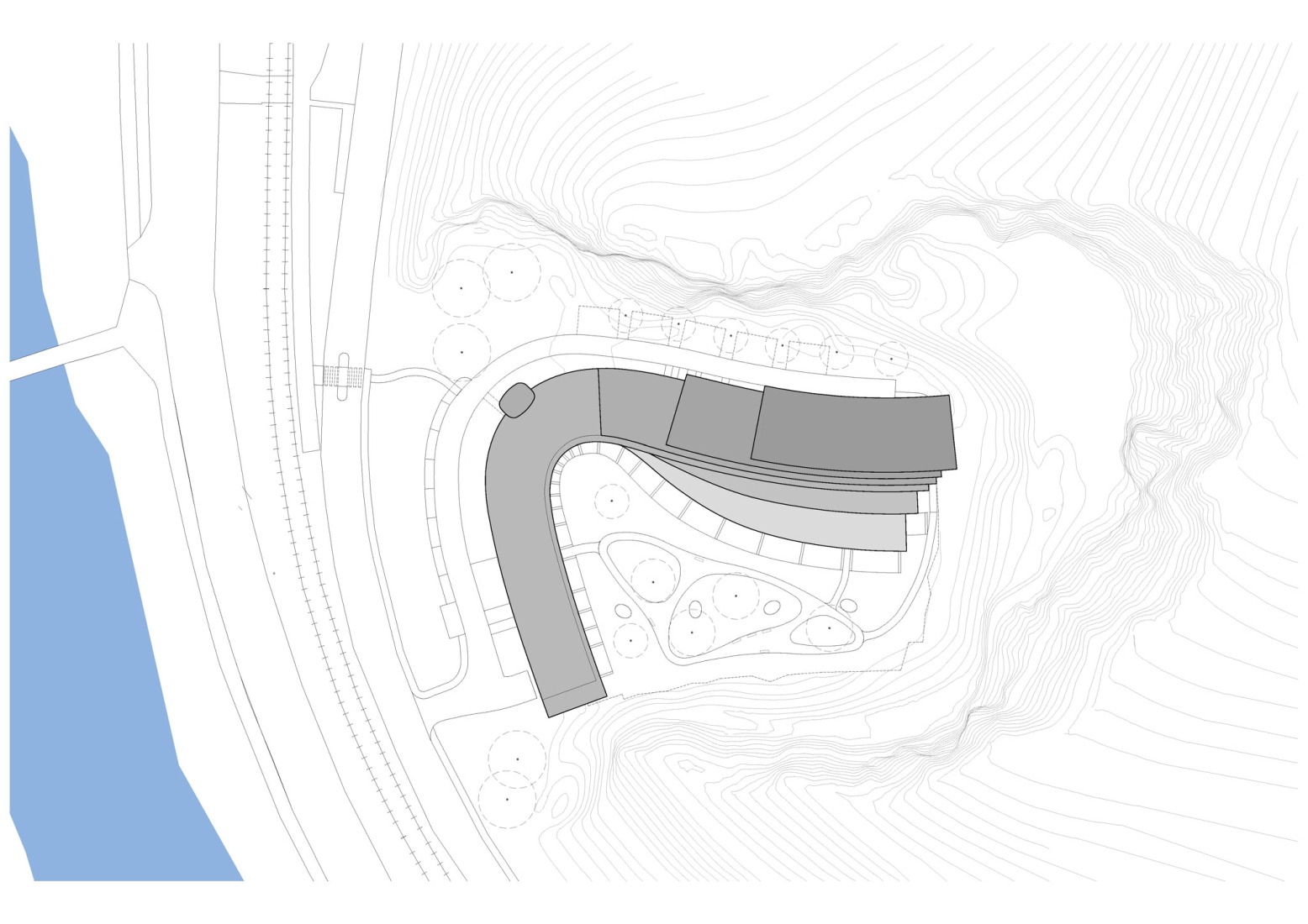 Plano de situación. Diorit Residence por Architekti DRNH. 