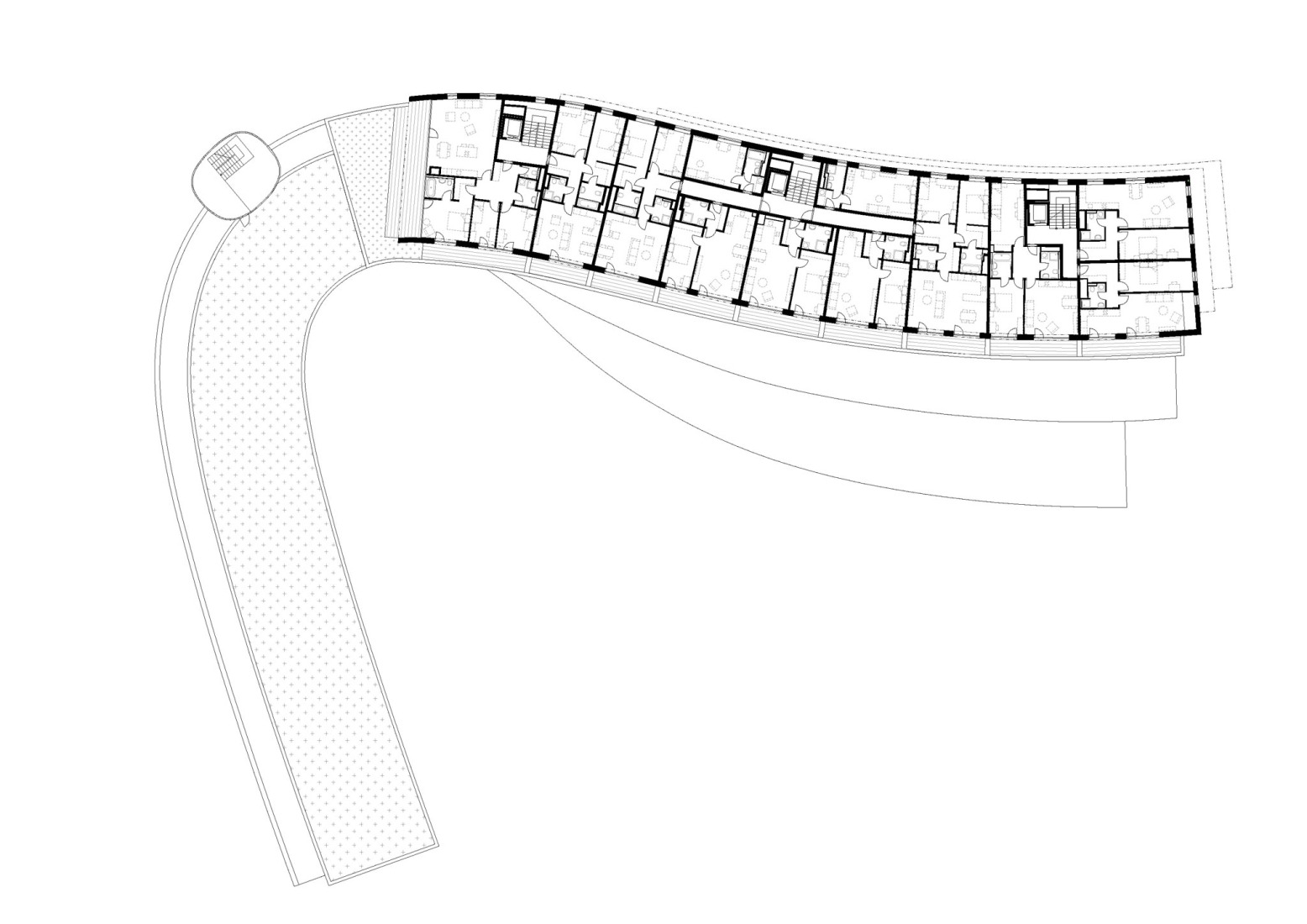 Plano de planta cuarta. Diorit Residence por Architekti DRNH. 