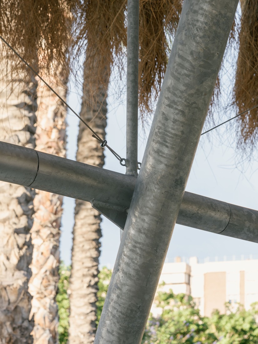 Temporary Pavilion Espartal TAC! 2025 by ELE Arkitektura, GA Estudio, Florencia Galecio and Juan Gubbins. Photograph by Simone Marcolin.  Temporary Pavilion Espartal TAC! 2025 by ELE Arkitektura, GA Estudio, Florencia Galecio and Juan Gubbins. Photograph by Simone Marcolin.