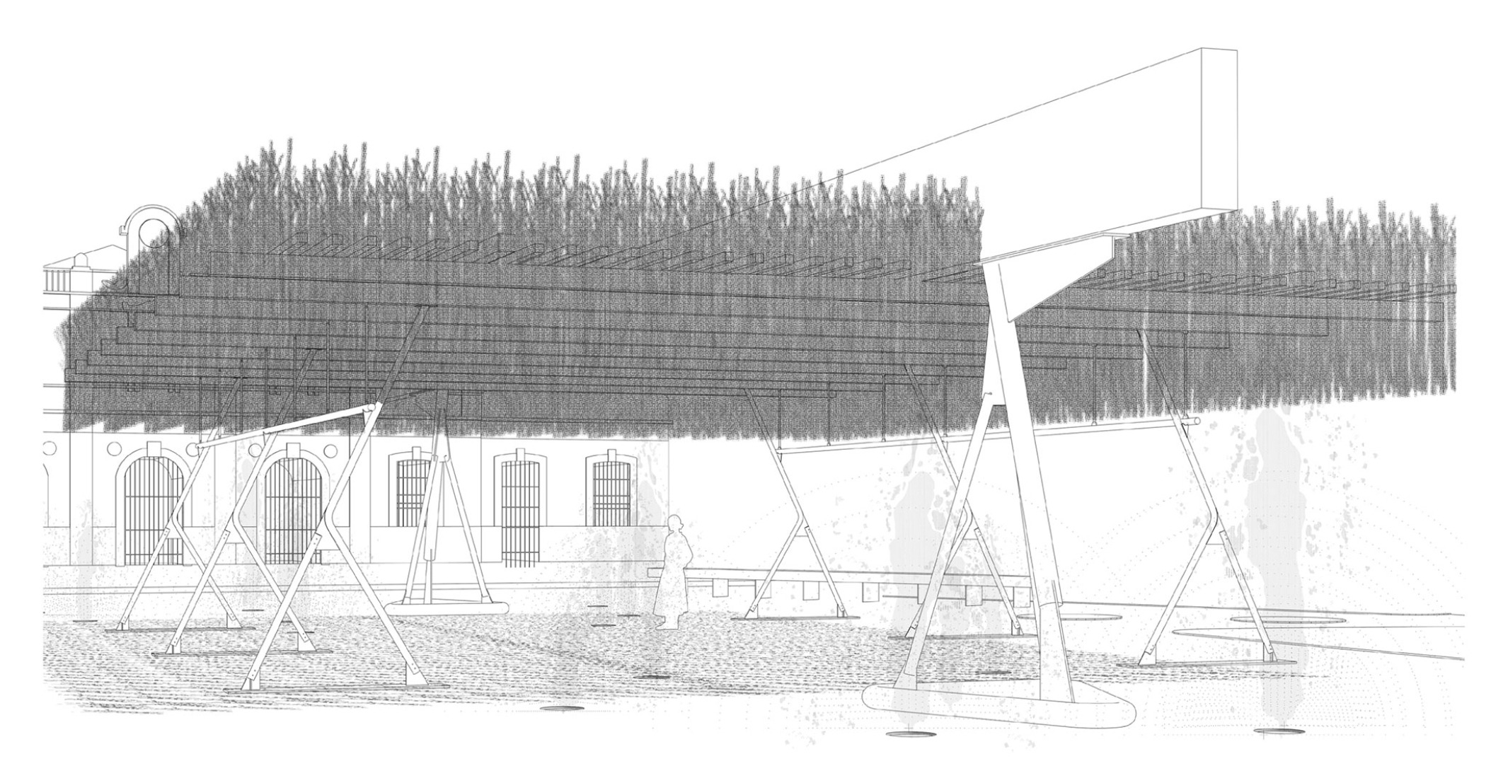 Illustration. Rendering. Temporary Pavilion Espartal TAC! 2025 by ELE Arkitektura, GA Estudio, Florencia Galecio and Juan Gubbins. Illustration. Rendering. Temporary Pavilion Espartal TAC! 2025 by ELE Arkitektura, GA Estudio, Florencia Galecio and Juan Gubbins.