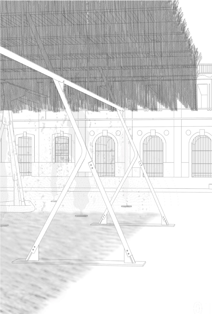 Illustration. Rendering. Temporary Pavilion Espartal TAC! 2025 by ELE Arkitektura, GA Estudio, Florencia Galecio and Juan Gubbins. Illustration. Rendering. Temporary Pavilion Espartal TAC! 2025 by ELE Arkitektura, GA Estudio, Florencia Galecio and Juan Gubbins.