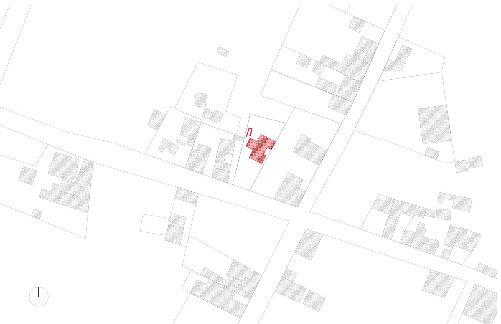 Plano de emplazamiento. Casa Finlandia por Escobedo Soliz.