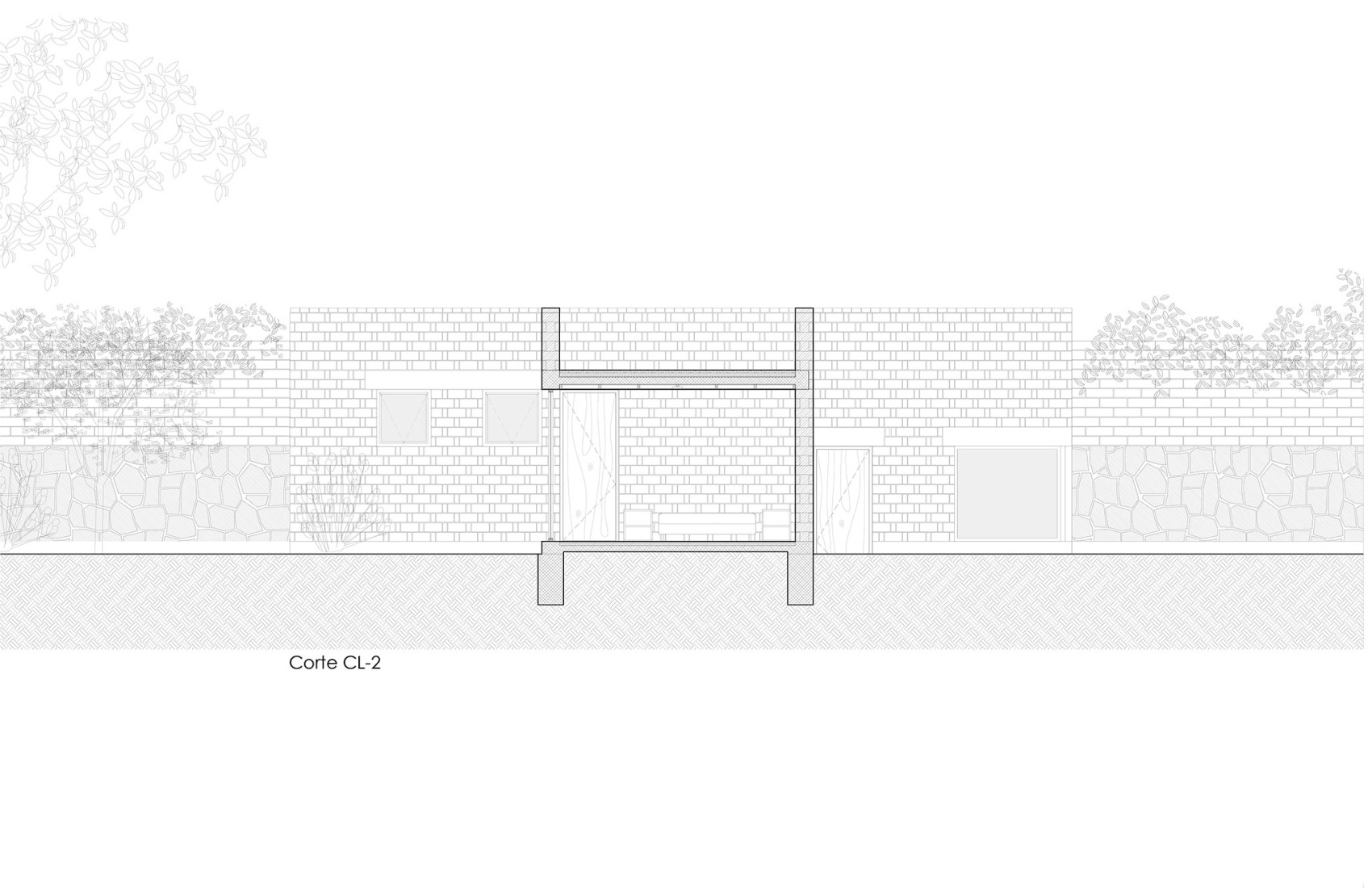 Sección. Casa Finlandia por Escobedo Soliz.
