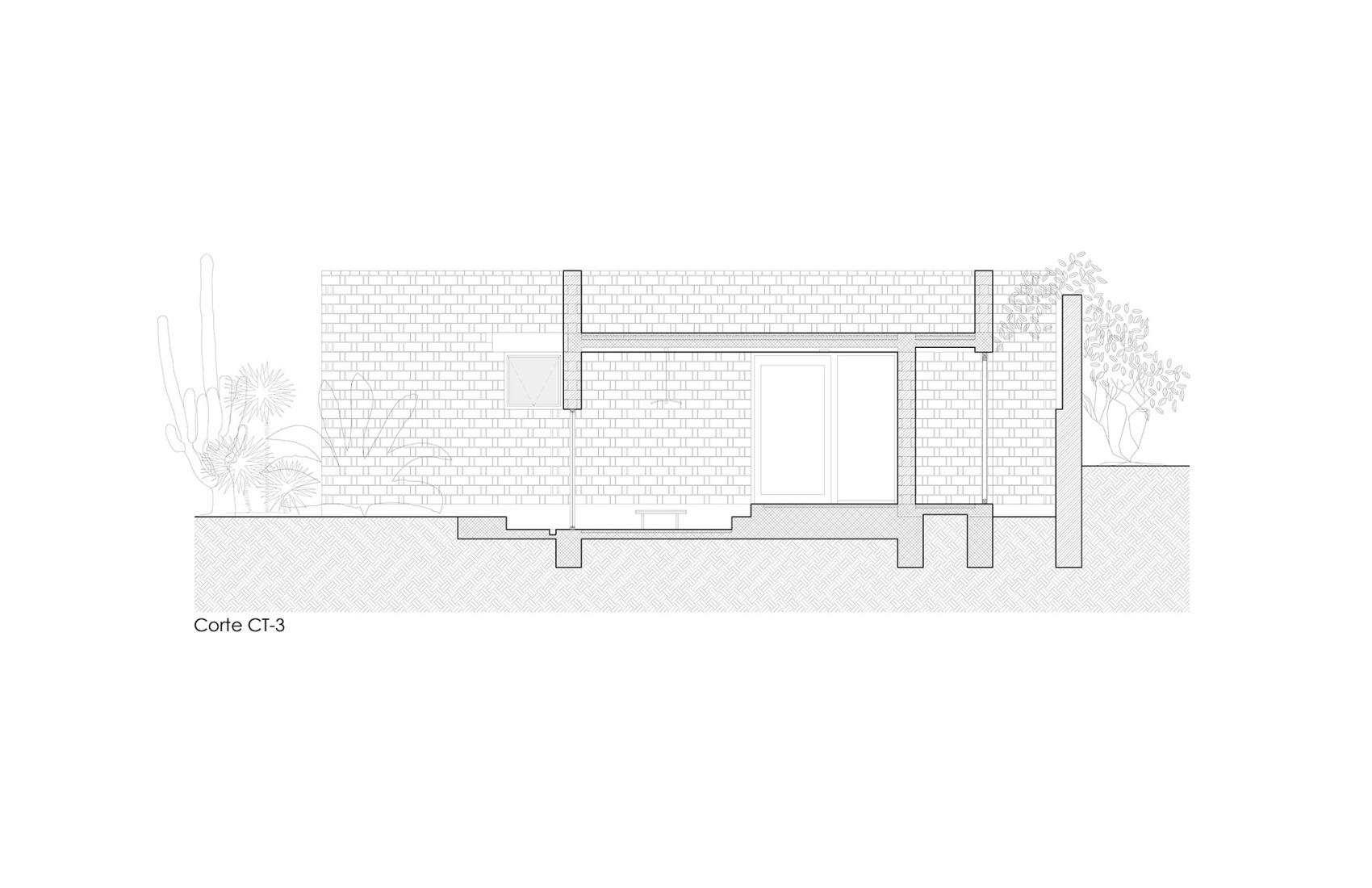 Sección. Casa Finlandia por Escobedo Soliz.