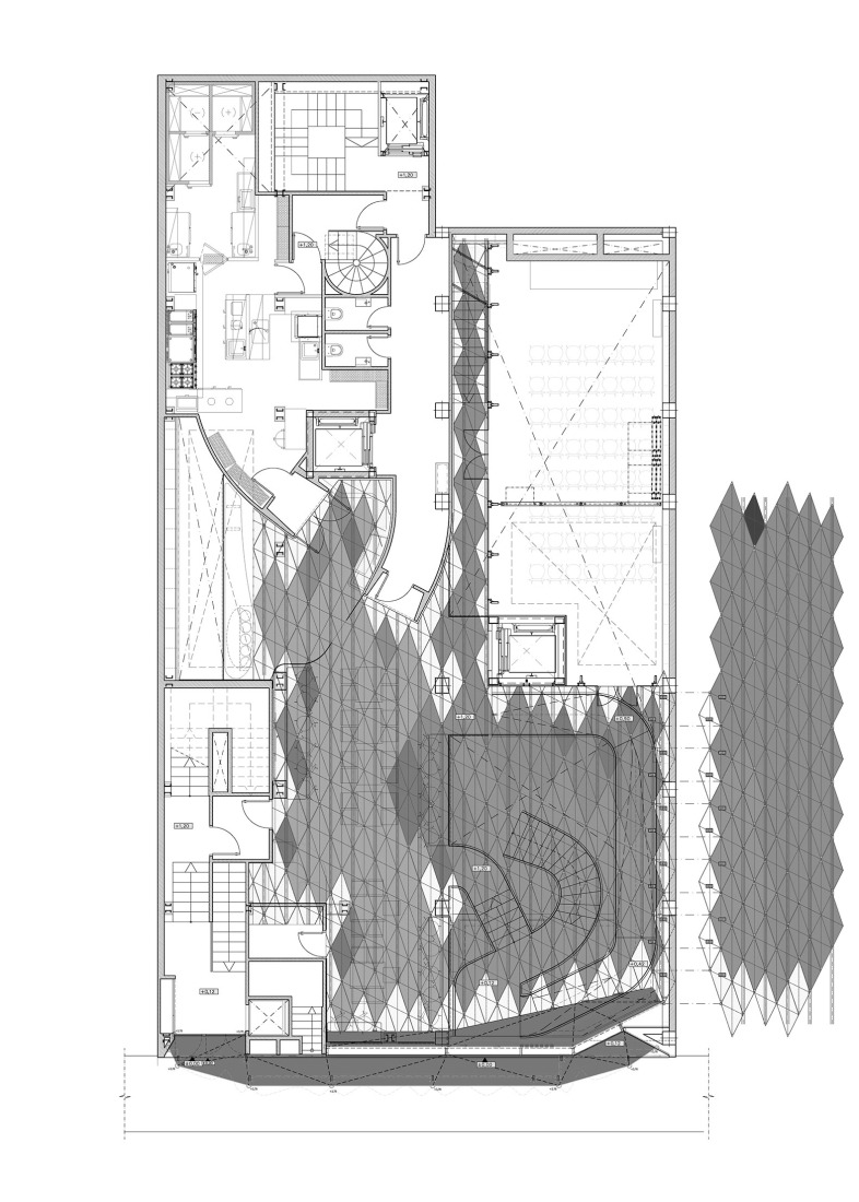 Plano de primera planta. Hotel Silken Saaj por estudioUAD. Plano de primera planta. Hotel Silken Saaj por estudioUAD.