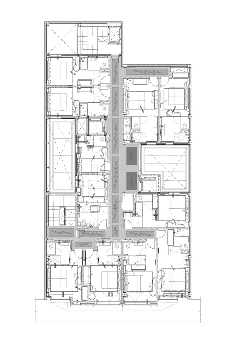 Plano de segunda planta. Hotel Silken Saaj por estudioUAD. Plano de segunda planta. Hotel Silken Saaj por estudioUAD.