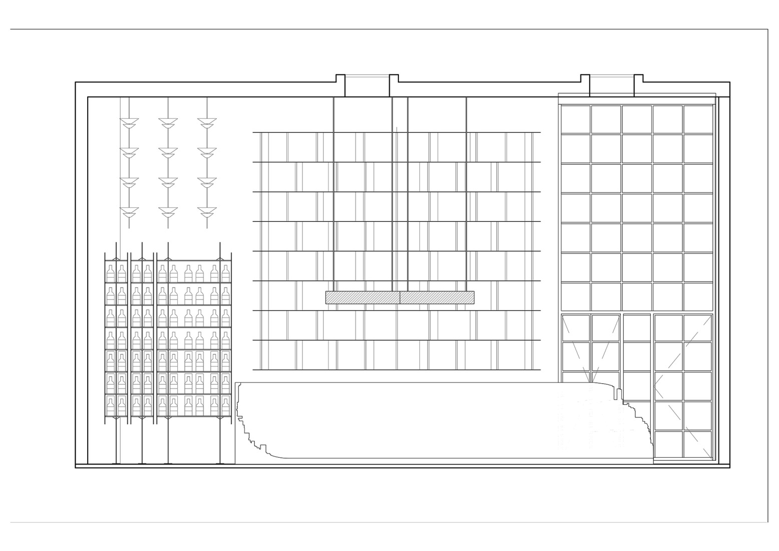 Elevation. Moretti Gin Bar by Grizzo Studio + Rocío Martínez Serra.