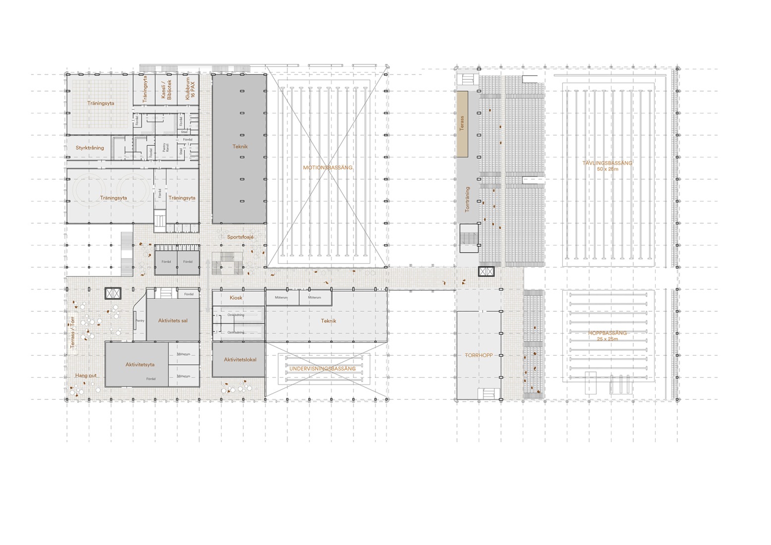 Plano de planta segunda. Centralbadet por Henning Larsen.