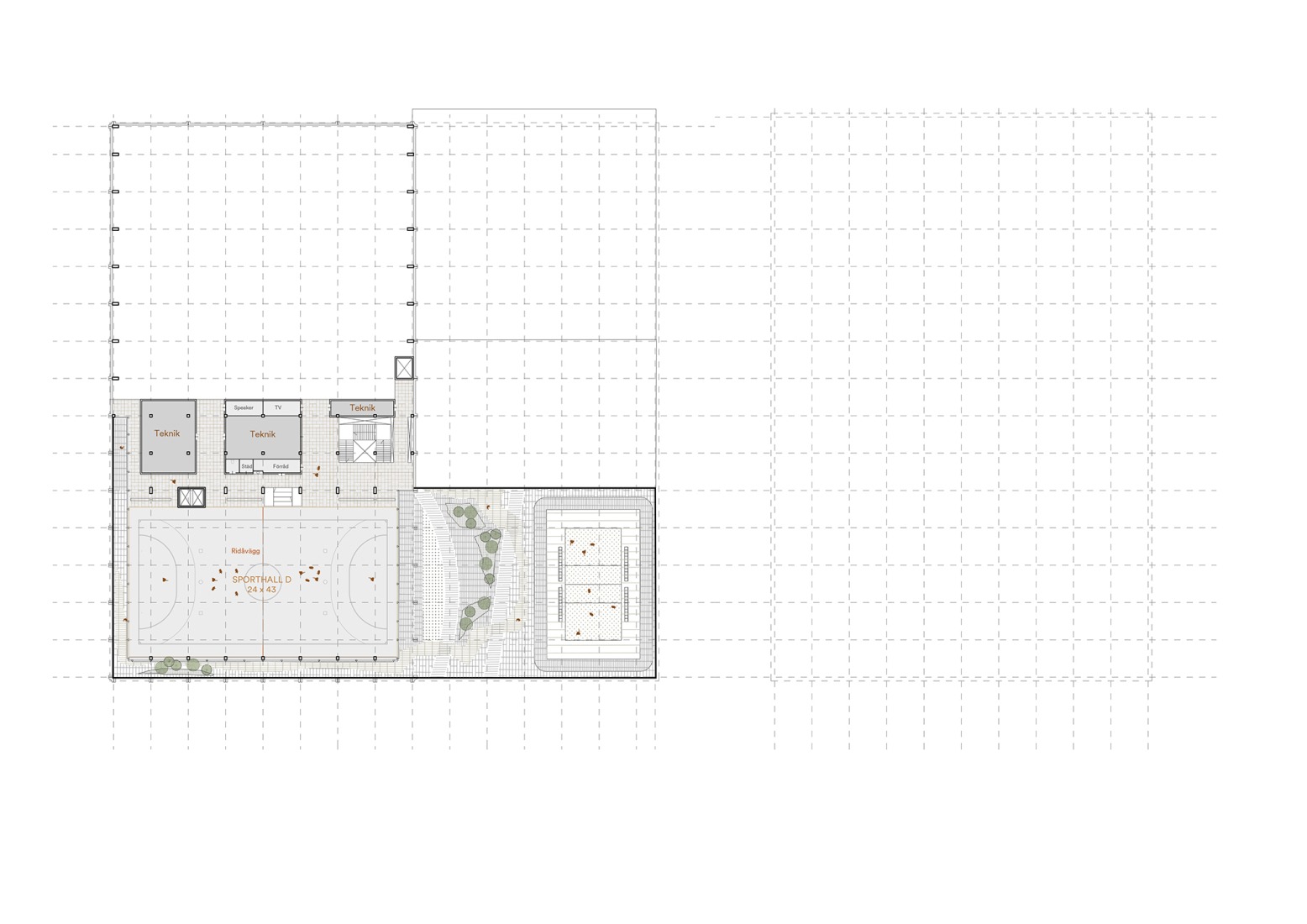 Plano de planta quinta. Centralbadet por Henning Larsen.