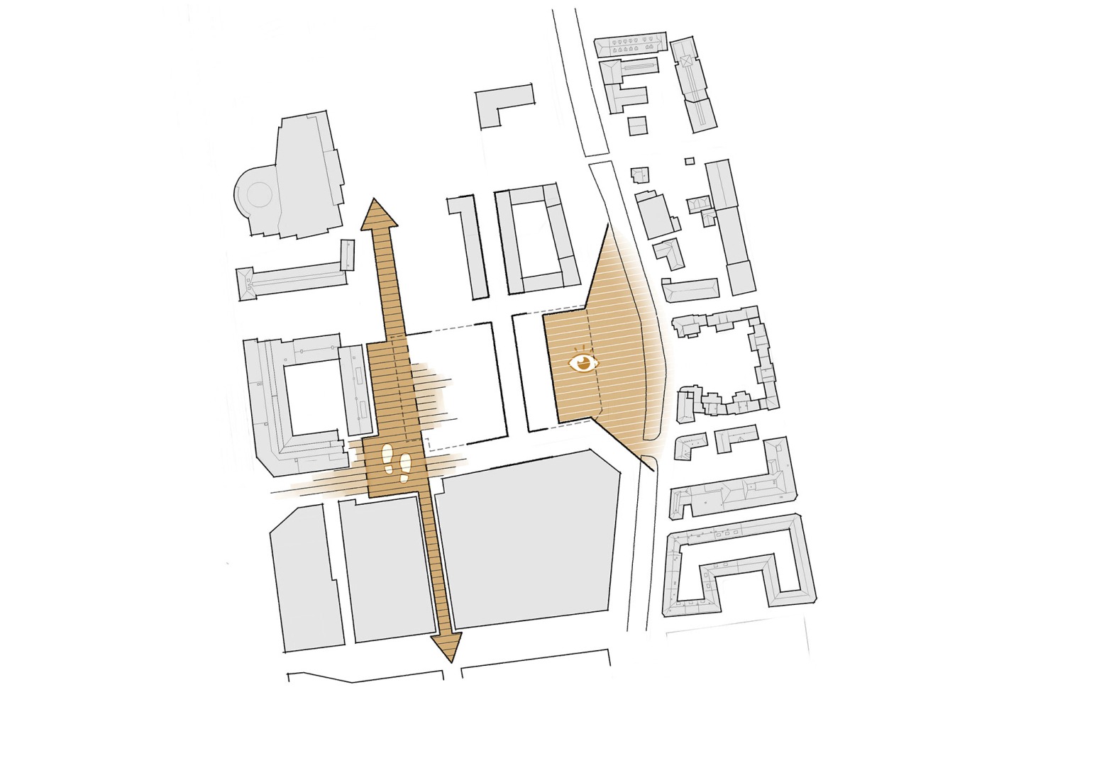 Diagrama de seguridad exterior. Centralbadet por Henning Larsen.