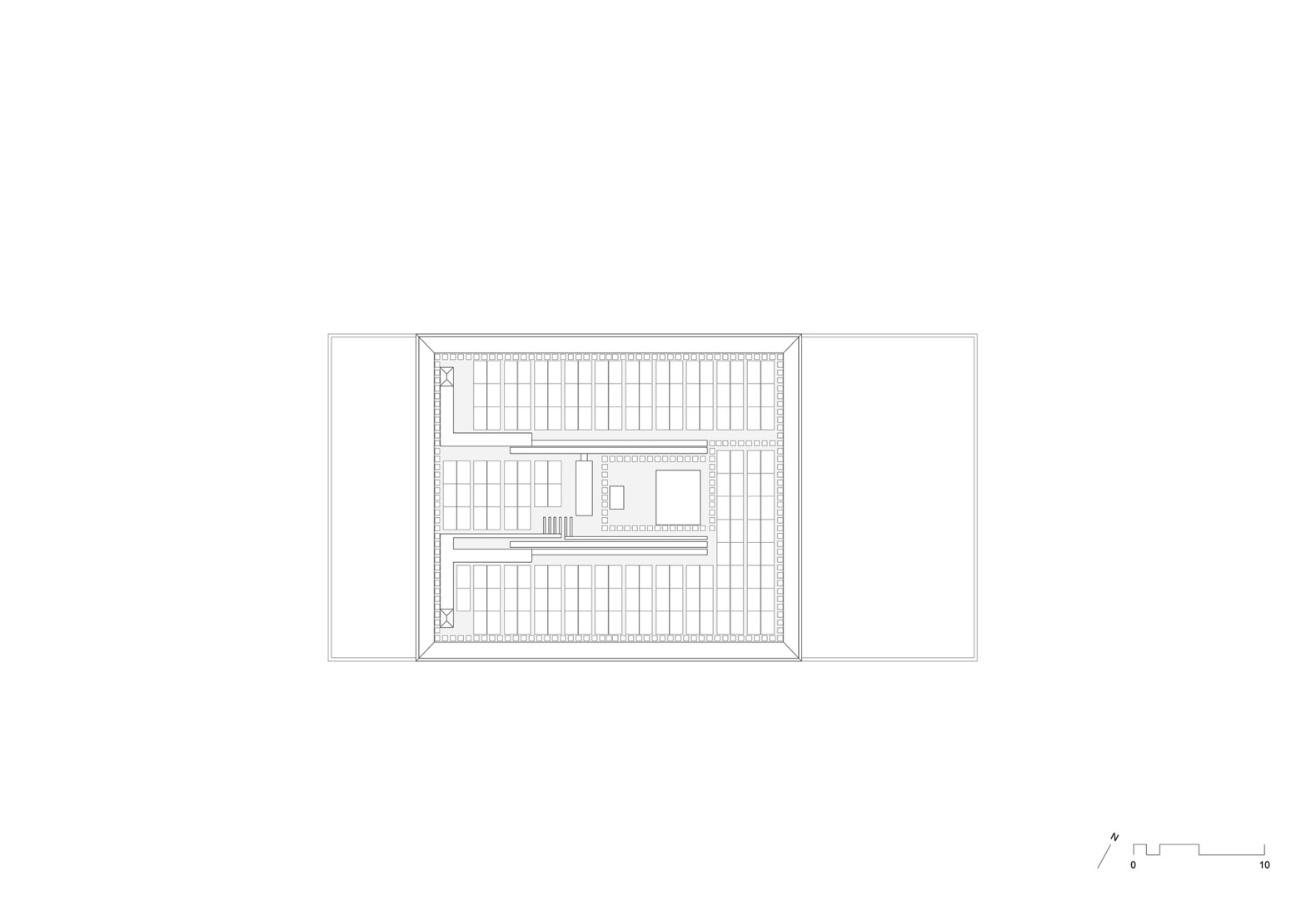 Planta de cubierta. Complejo de viviendas sociales «De Vrijheid» por Atelier Kempe Thill architects and planners.