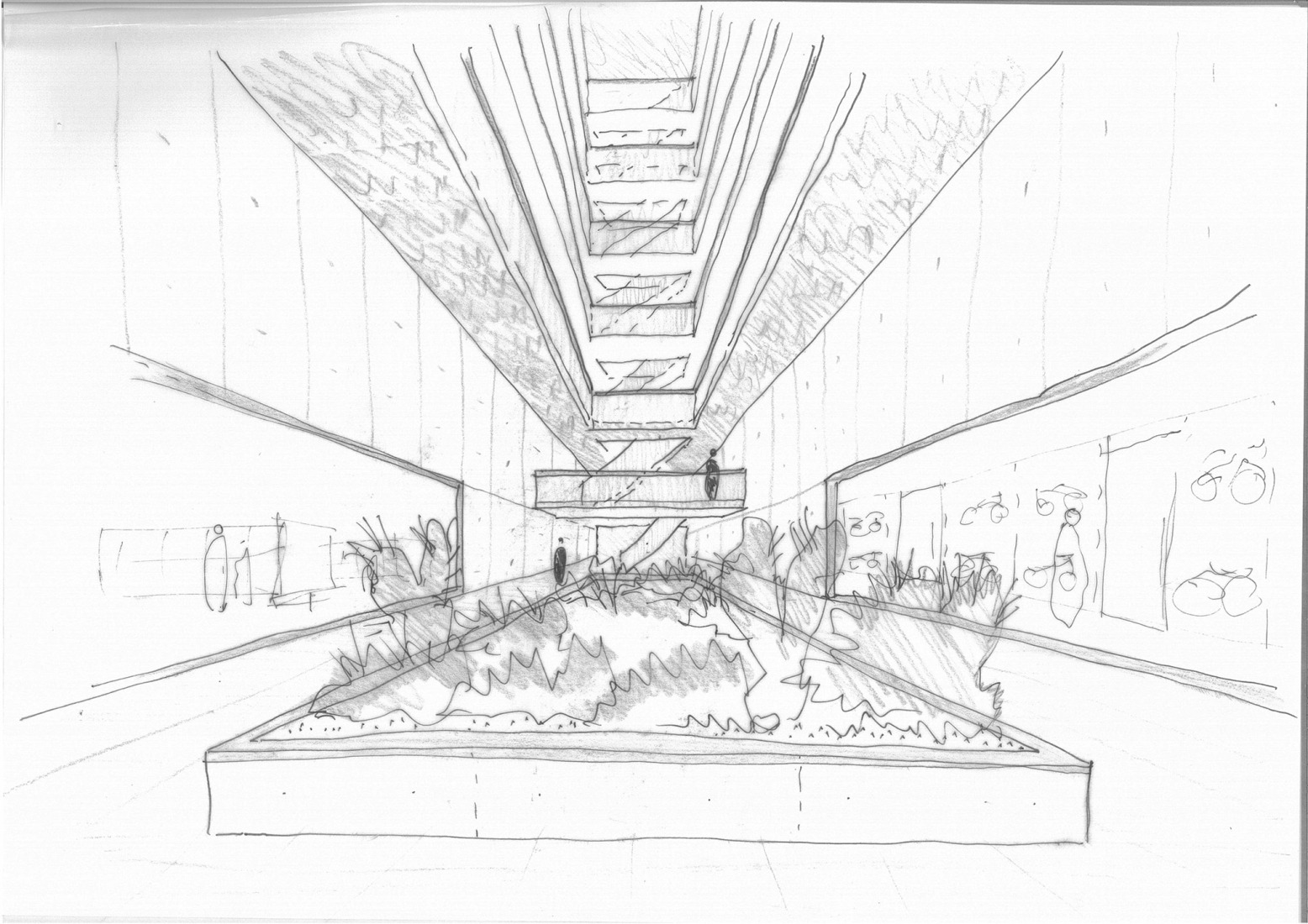 Boceto. Complejo de viviendas sociales «De Vrijheid» por Atelier Kempe Thill architects and planners.