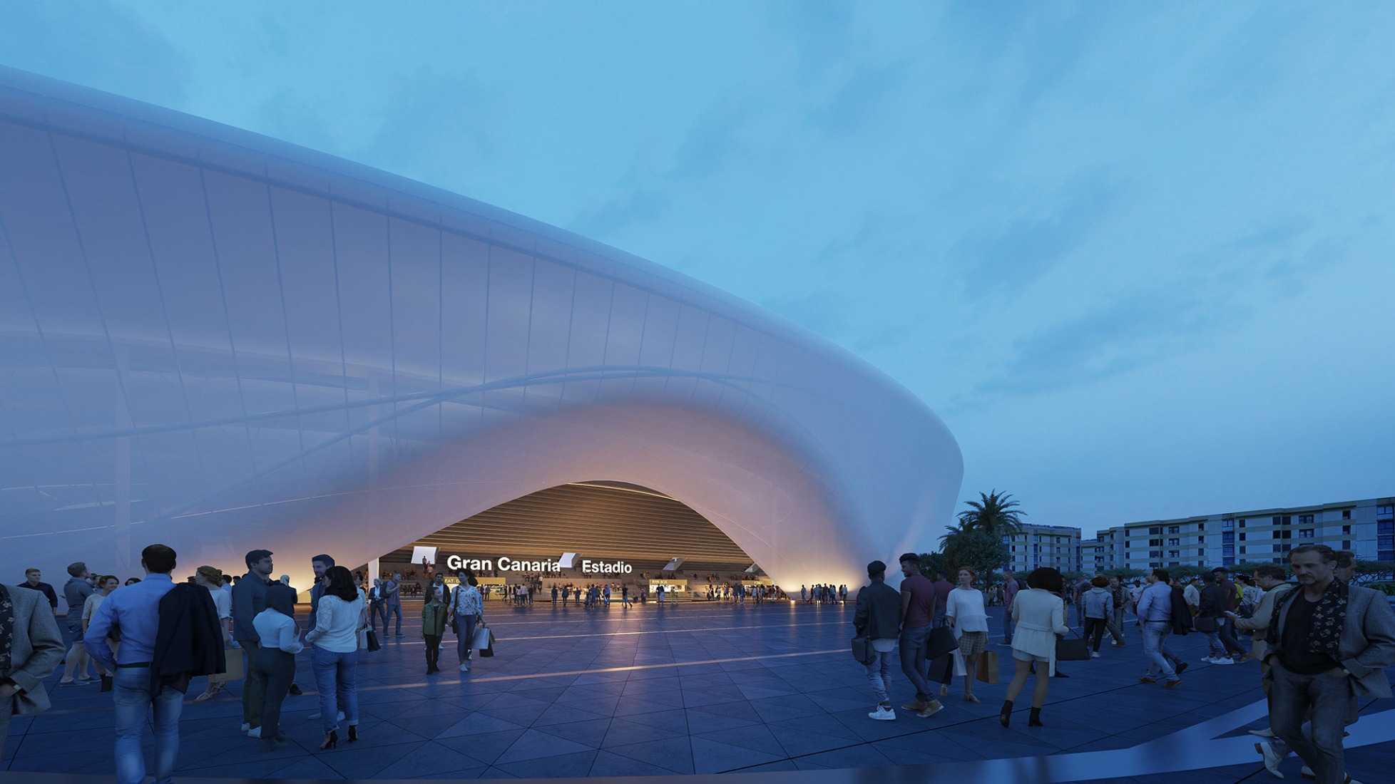 The Cloud, Gran Canaria Stadium by L35 Architects and Estudio 0710. Rendering by L35 Architects. The Cloud, Gran Canaria Stadium by L35 Architects and Estudio 0710. Rendering by L35 Architects.