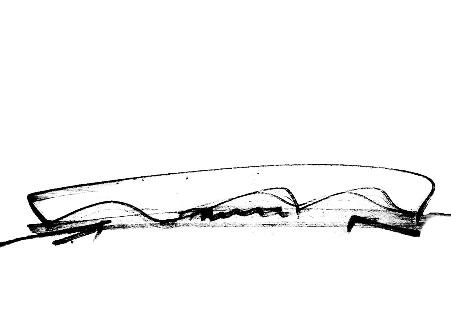 Sketch. The Cloud, Gran Canaria Stadium by L35 Architects and Estudio 0710.  Sketch. The Cloud, Gran Canaria Stadium by L35 Architects and Estudio 0710.