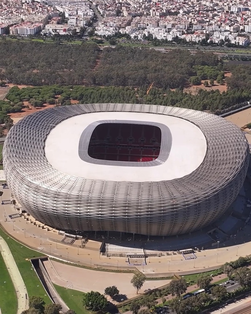 Prince Moulay Abdellah Stadium by Populous. Photograph courtesy by Populous.