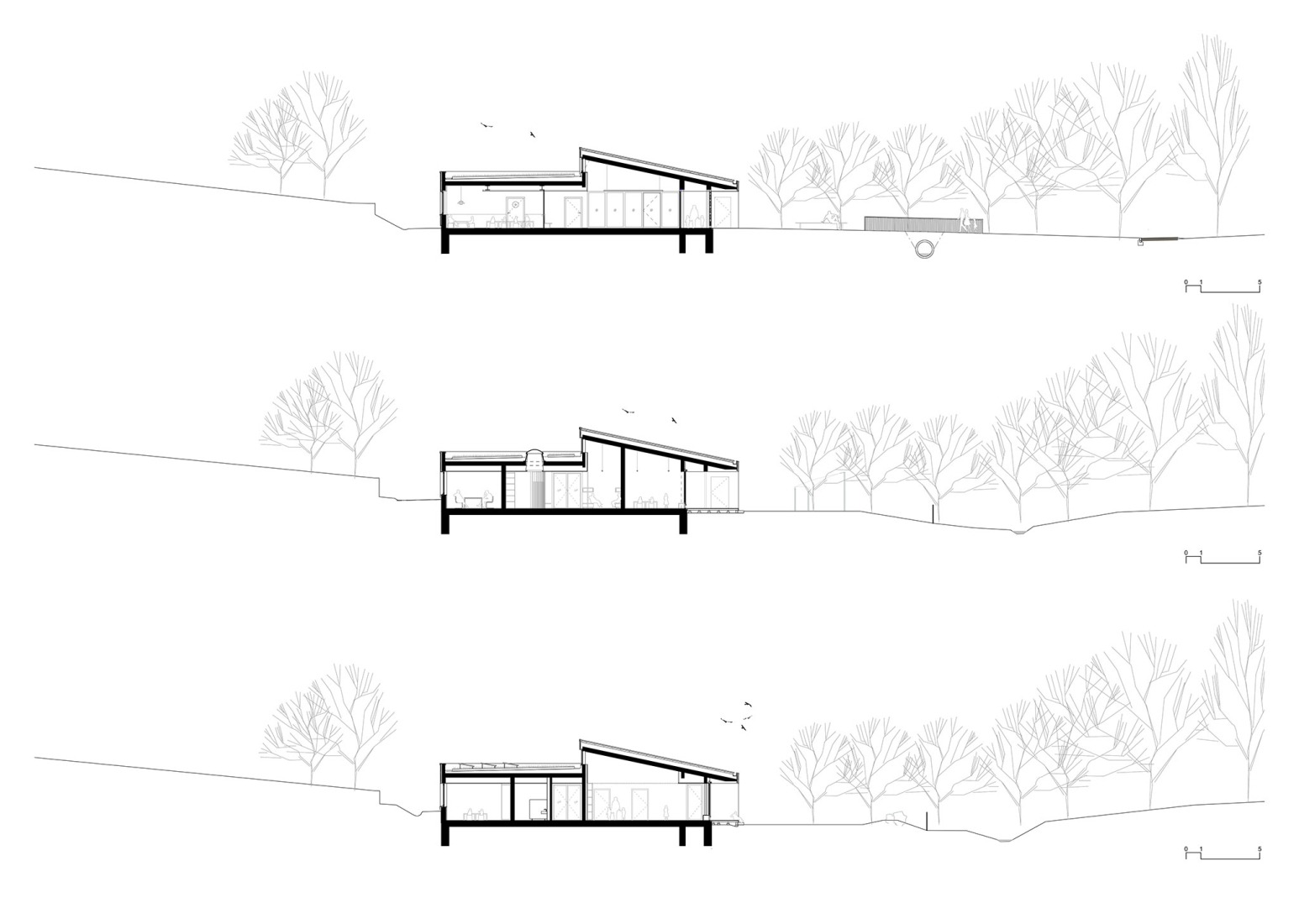 Secciones. Guardería Koppelesbach por schleicher.ragaller architekten. 
