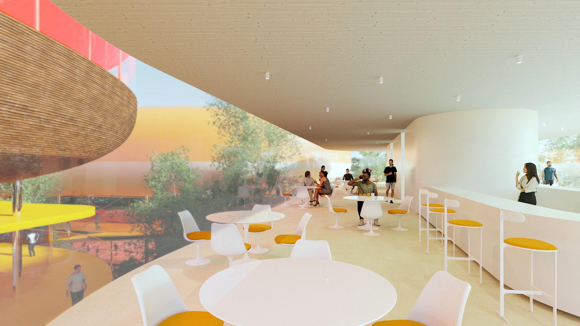 Polideportivo para el distrito de Songjiang en Shanghái por SelgasCano. Visualización por Playtime.