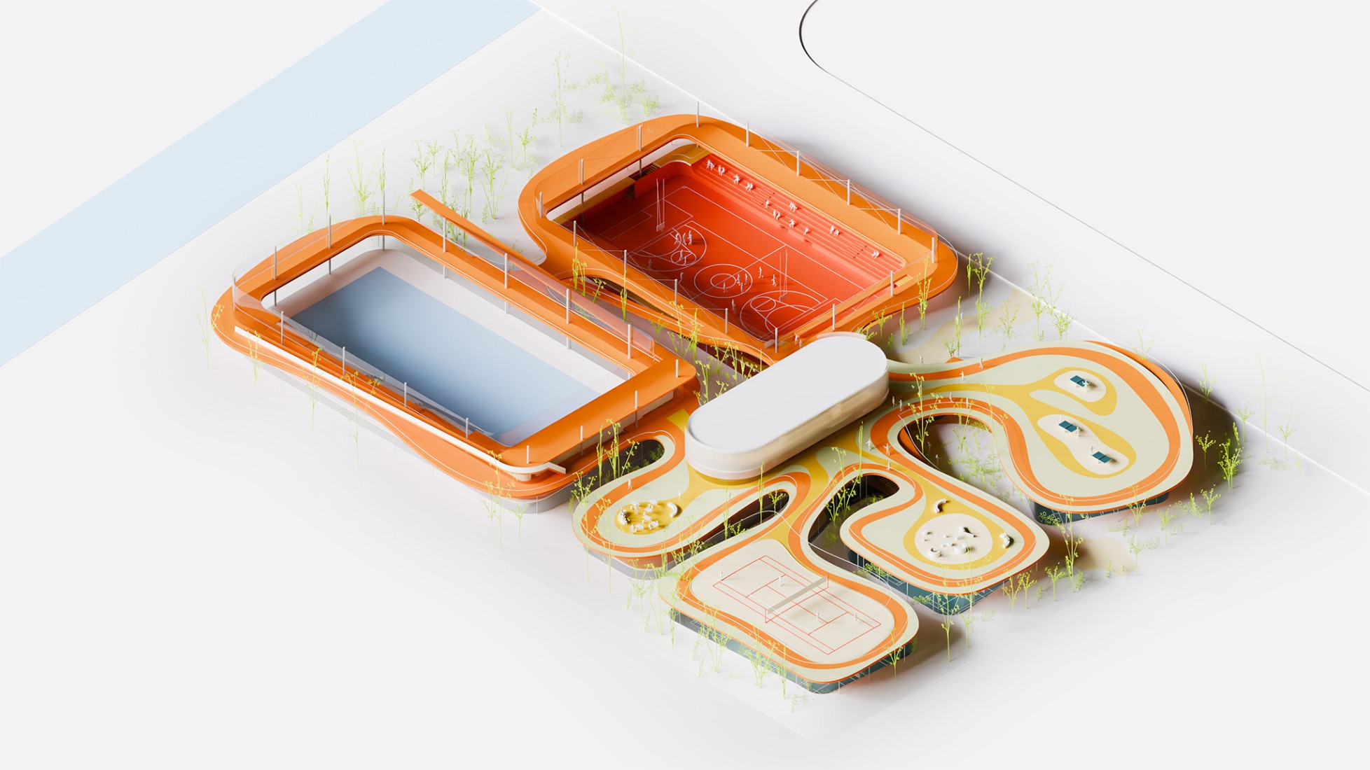 Polideportivo para el distrito de Songjiang en Shanghái por SelgasCano.