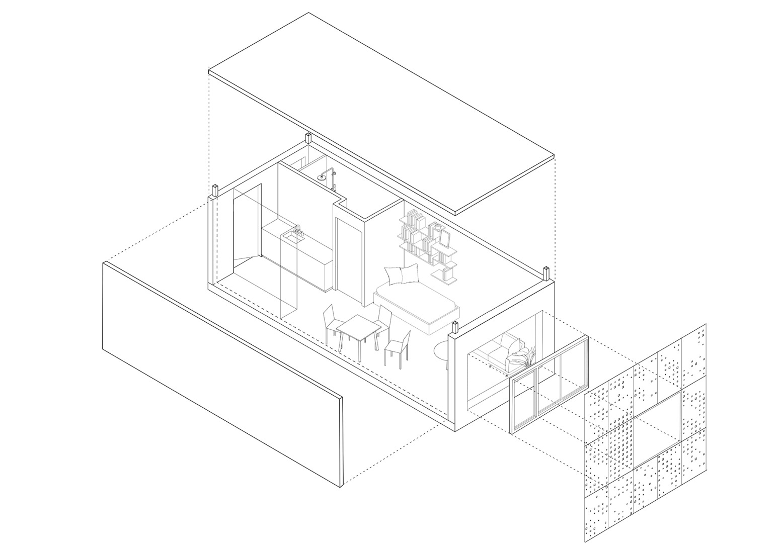 Unidad explotada. Suite 9 por Studioninedots. 