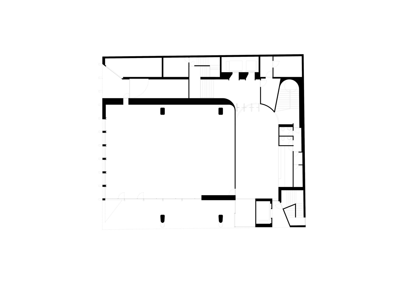 Plano de planta baja. Llull 122 por BAAS arquitectura.