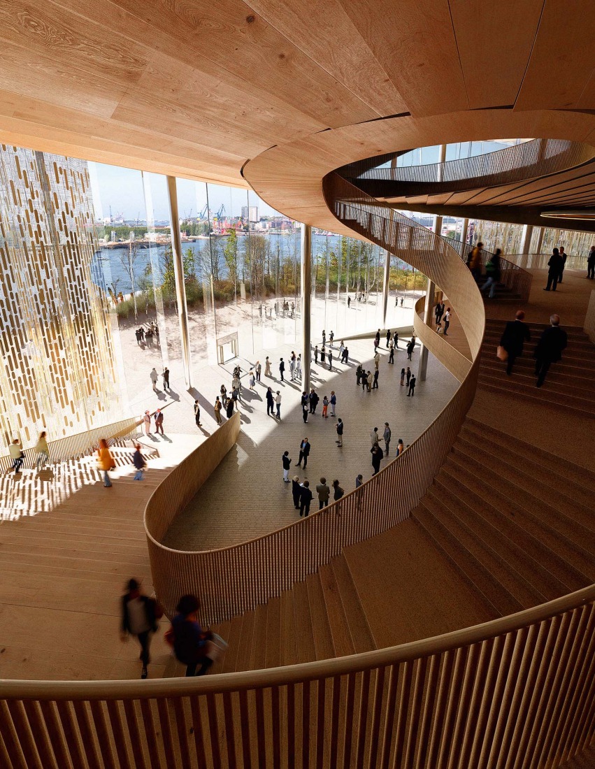 Ópera Estatal de Hamburgo por BIG. Ilustraciones de Yanis Amasri Sierra, Madrid, España.