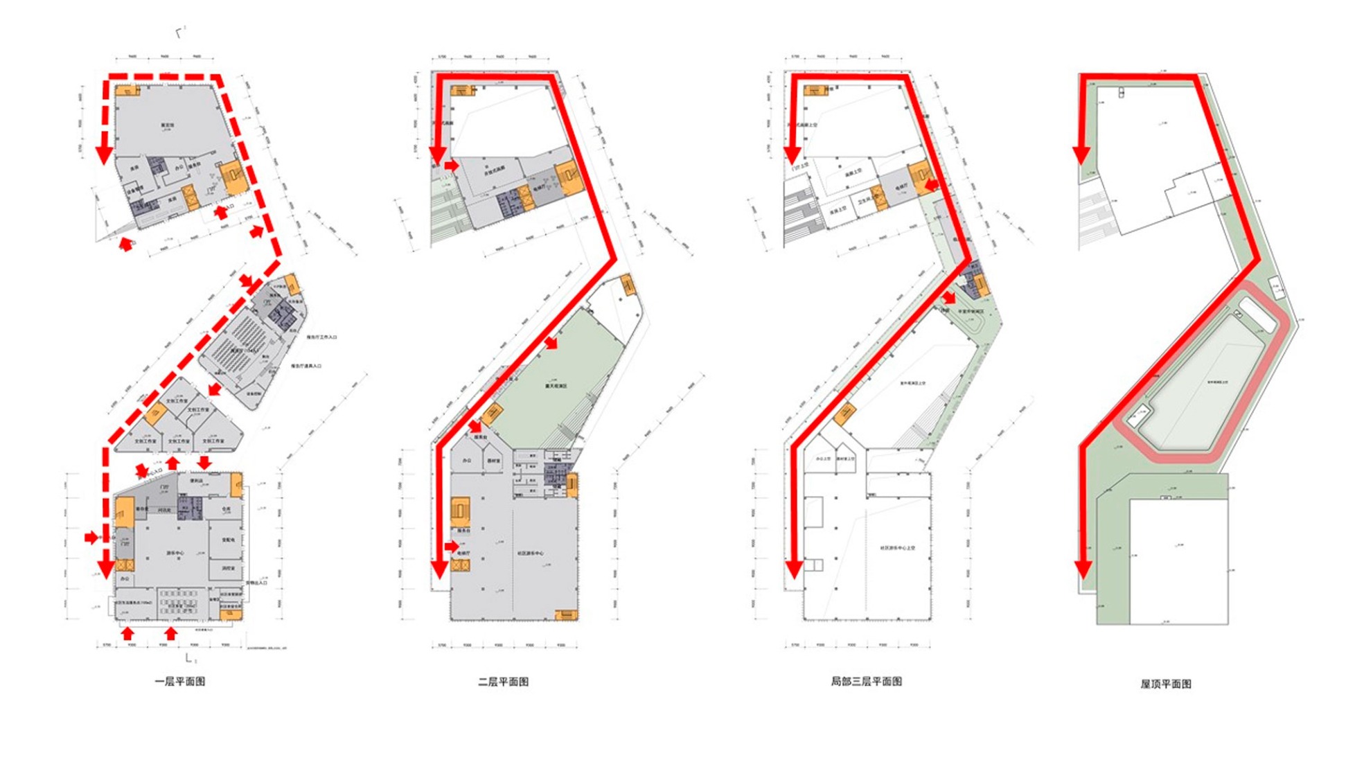 A sports loop in the Sports Complex. Joyful Community by GN Architects.