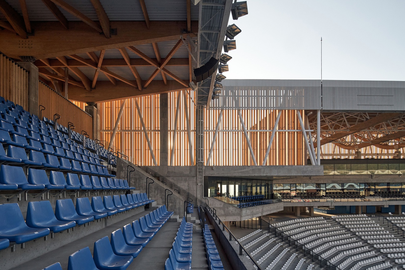 Proyecto de Modernización del Estadio de Universidad Católica por IDOM. Fotografía por Cristóbal Palma.