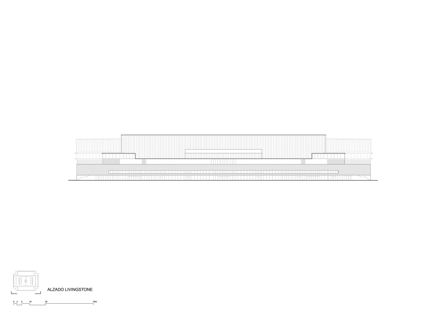 Alzado. Proyecto de Modernización del Estadio de Universidad Católica por IDOM.