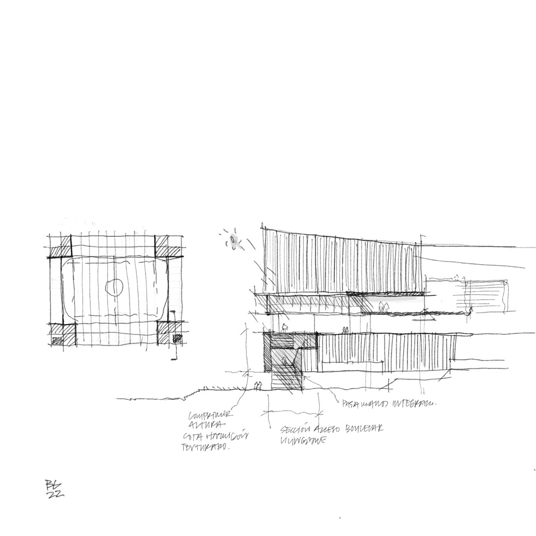 Croquis. Proyecto de Modernización del Estadio de Universidad Católica por IDOM.