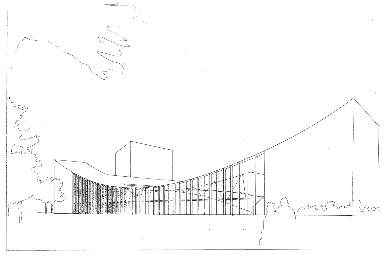 Boceto. Estadio Tammela por JKMM Architects.