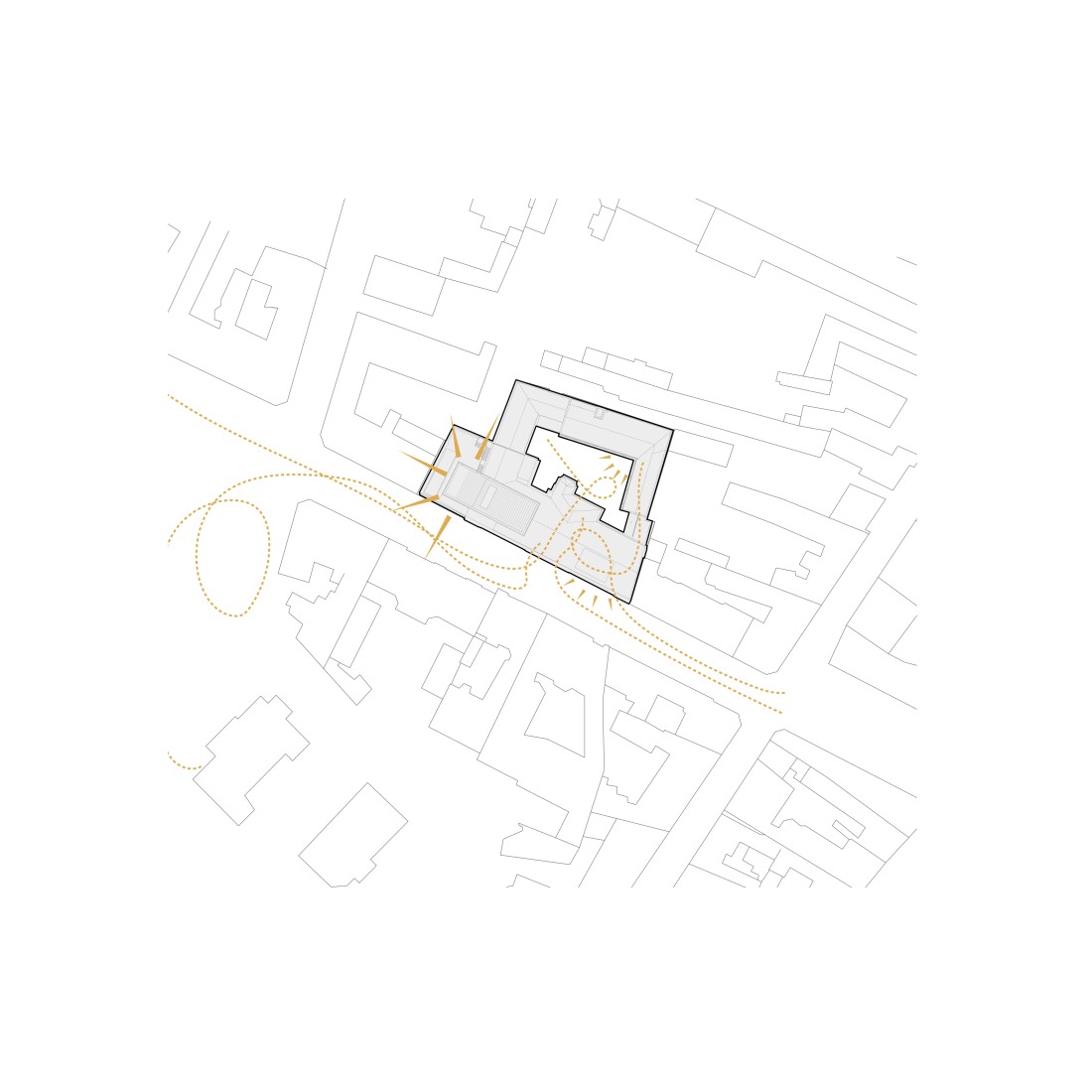 Site plan. Żeromski Theatre in Kielce by WXCA.