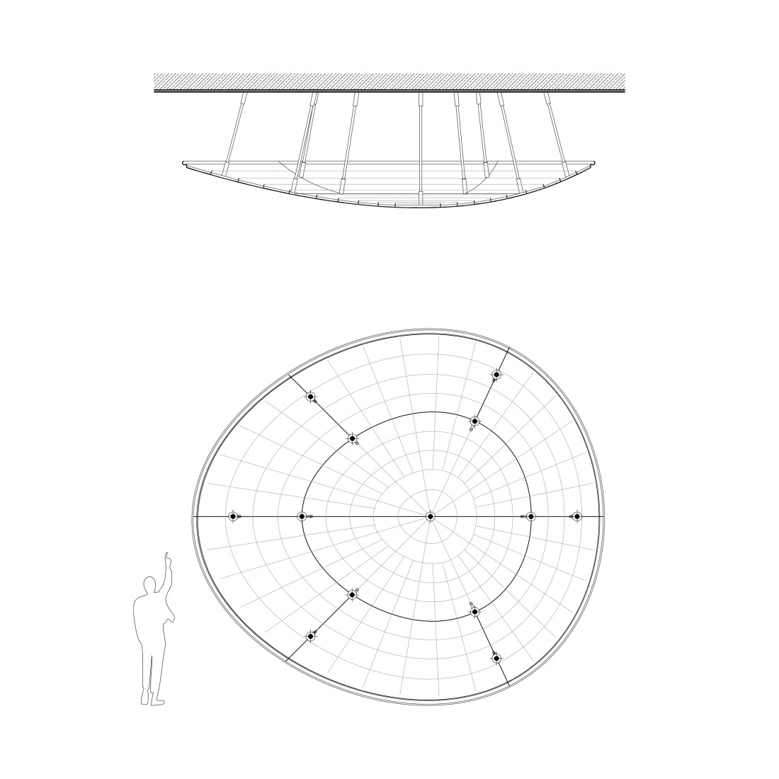 Lamp, detail. Żeromski Theatre in Kielce by WXCA.