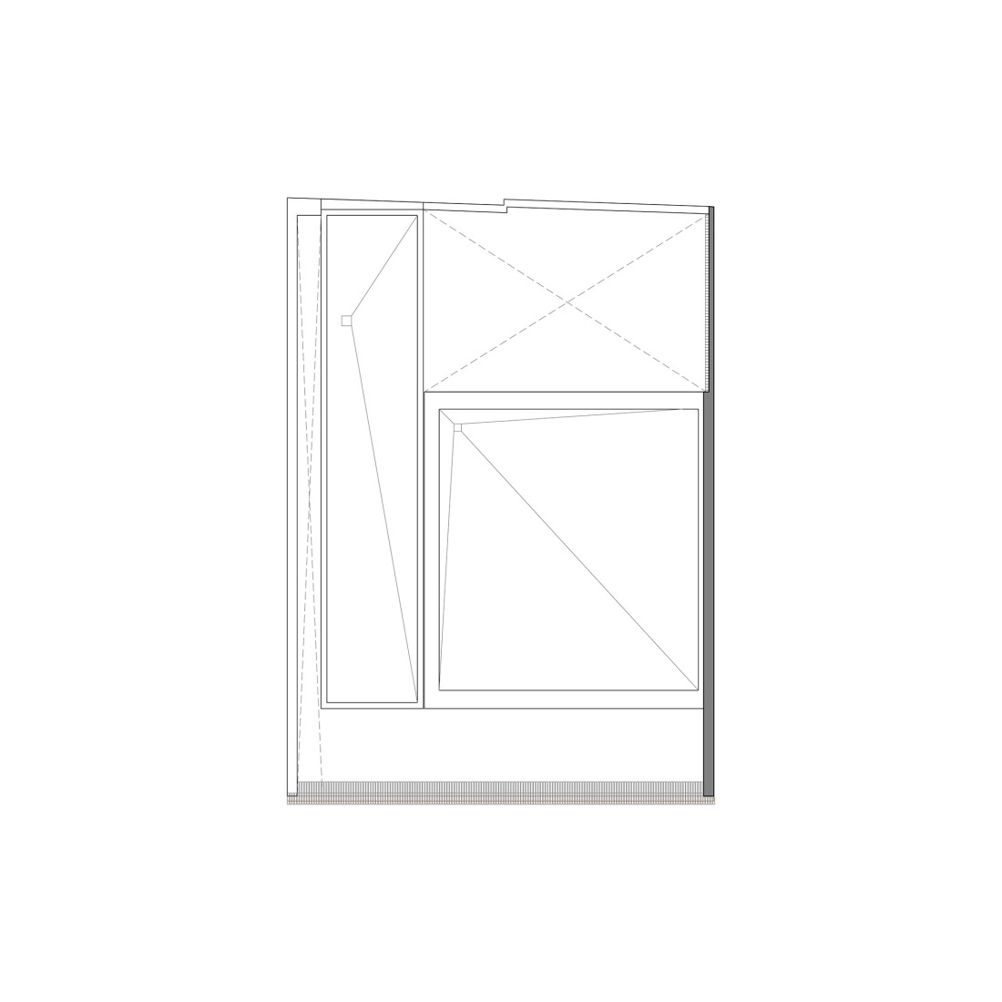 Rooftop floor plan. A1486, single-family home in Chacarita by Arqtipo. 