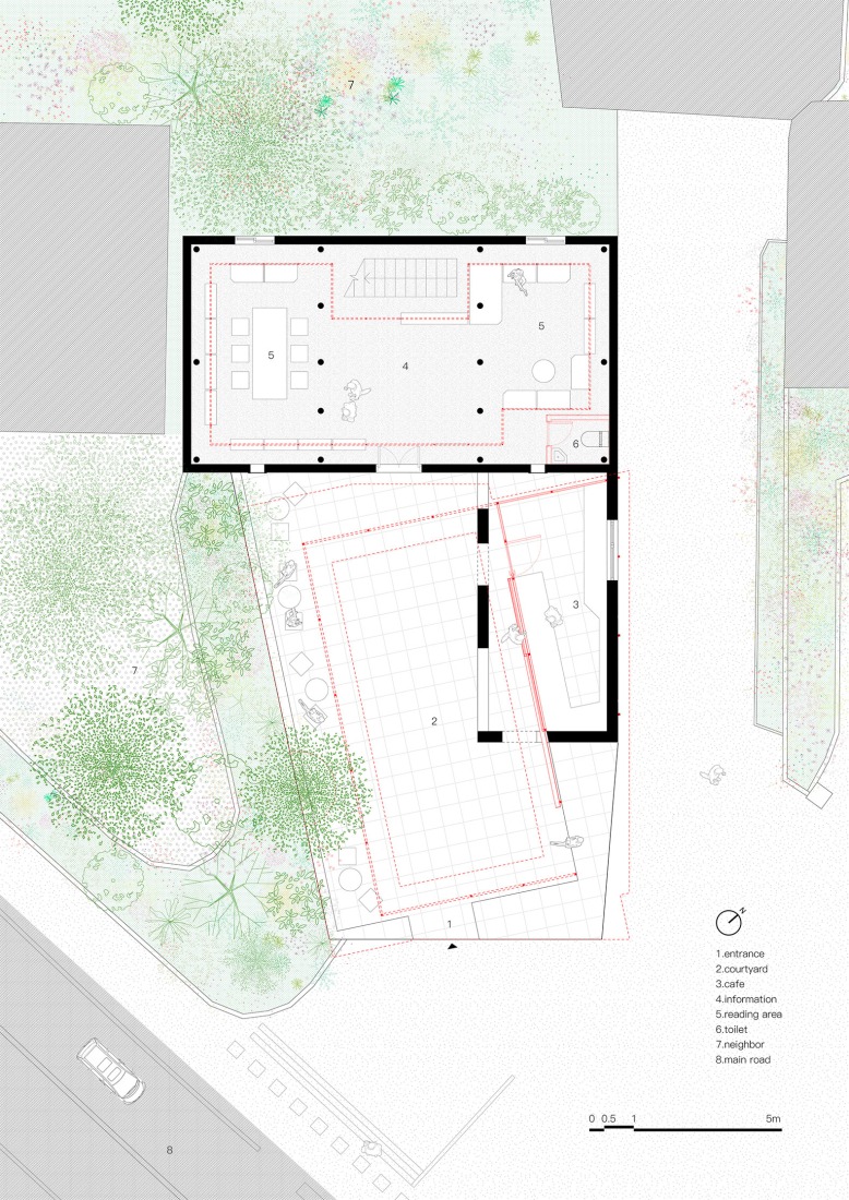 Floor plan. Visitor centre - Longyou / tourist centre by Atelier tao+c. 