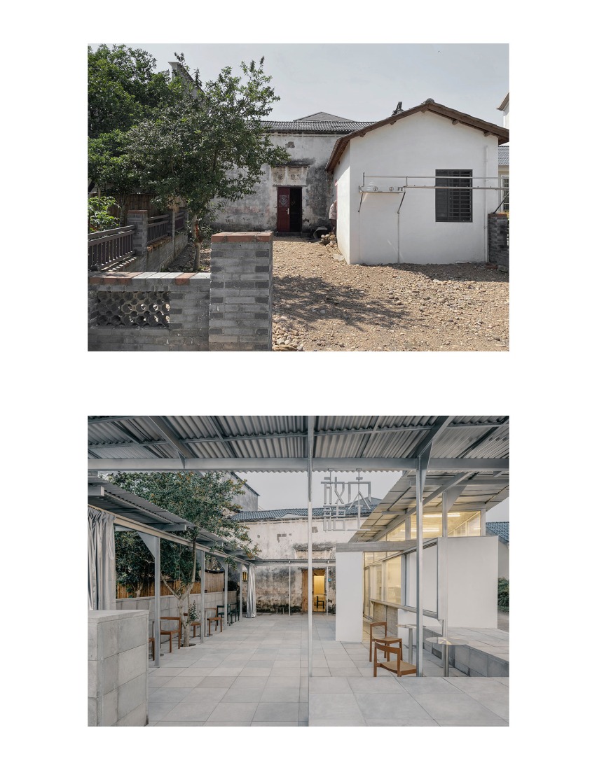 Before and after. Visitor centre - Longyou / tourist centre by Atelier tao+c.