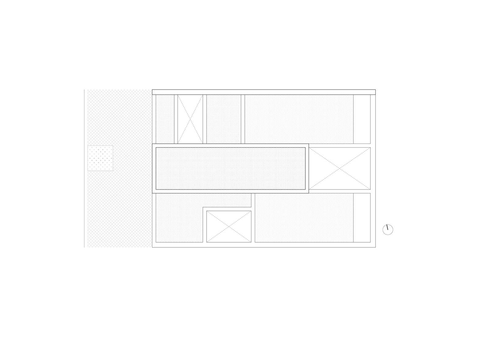 Rooftop floor plan. Balparda Clinics by BBOA.