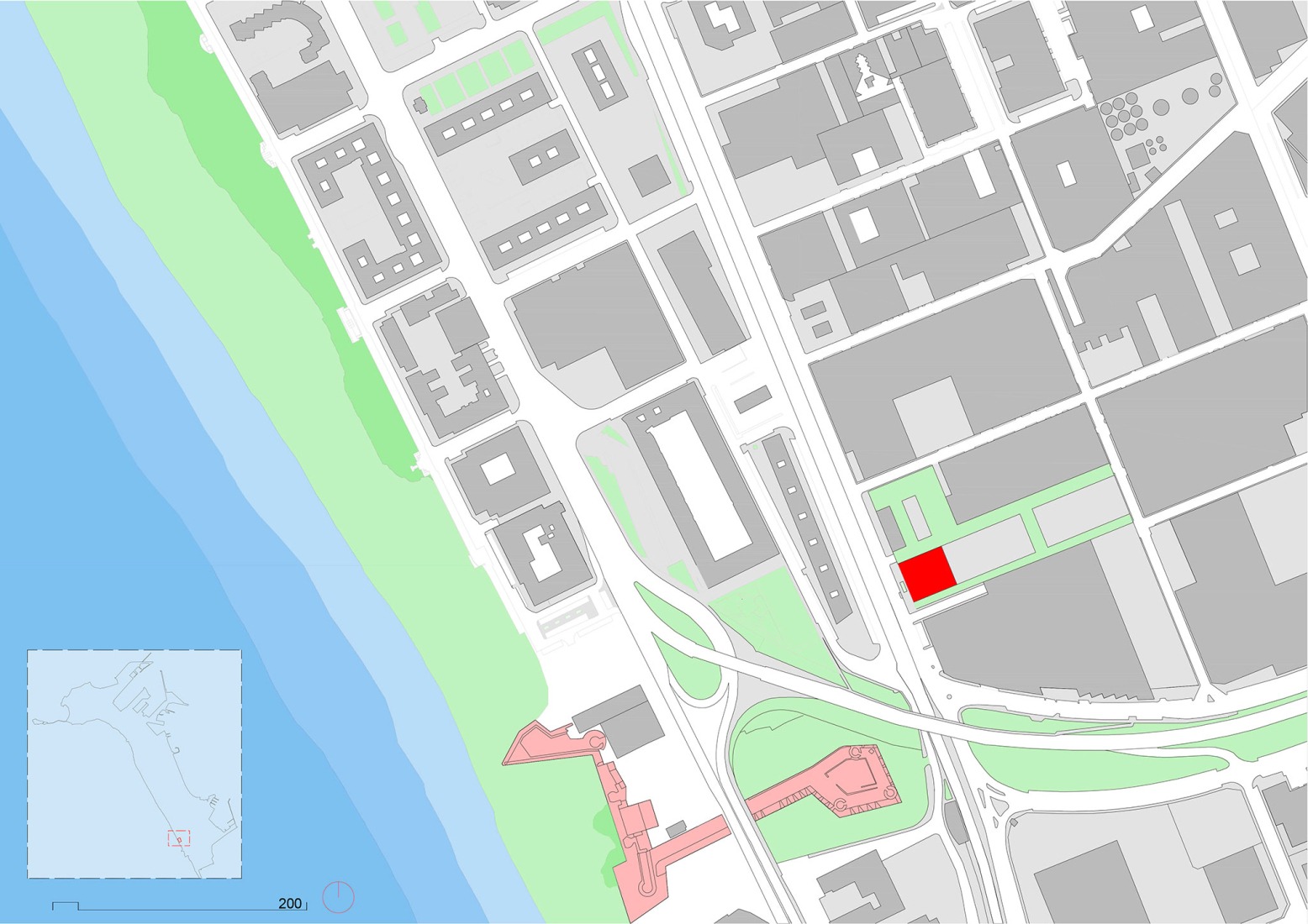 Site plan. Zona base - Incubazul by Carquero Arquitectura. 