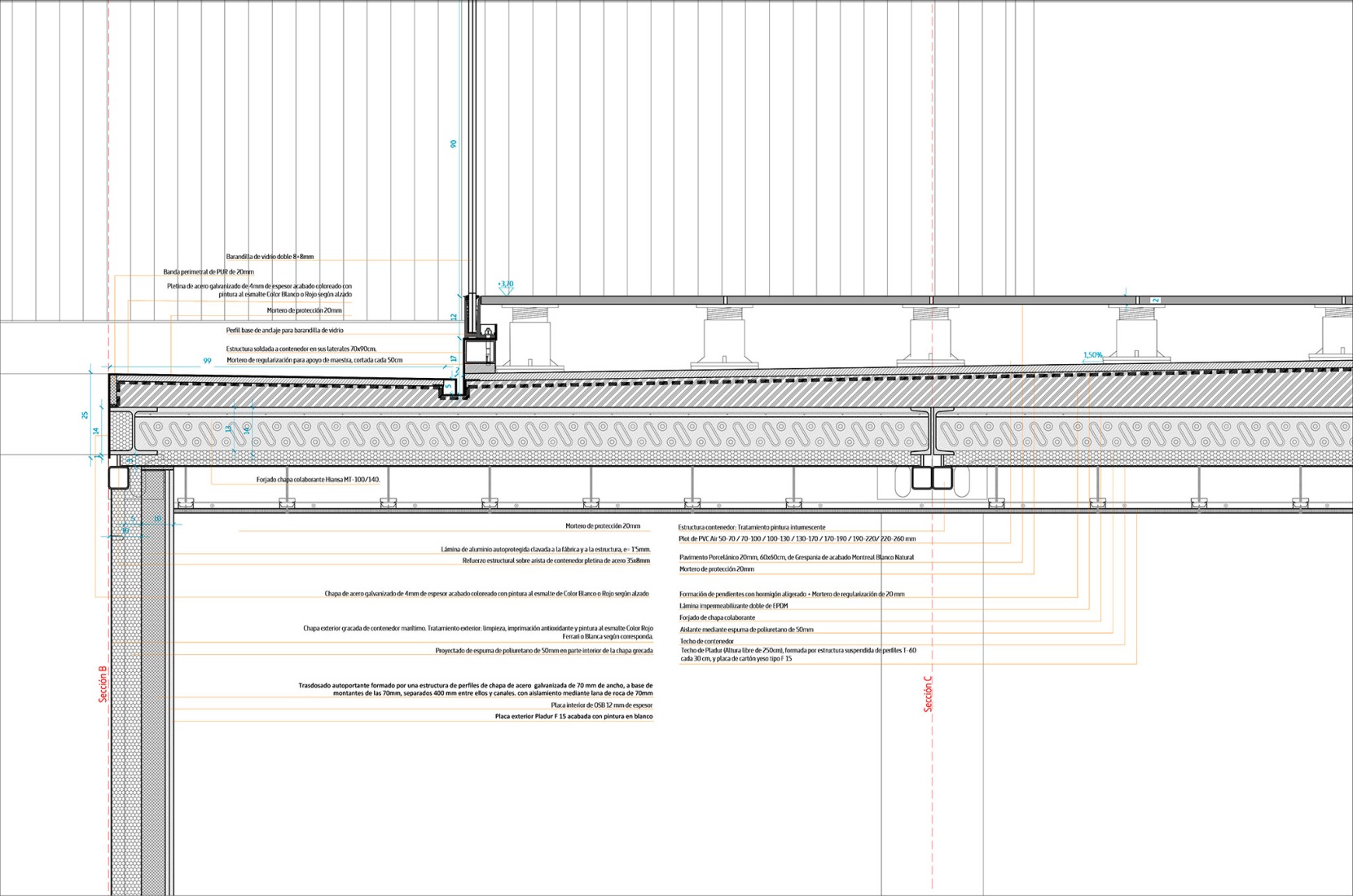 Details. Zona base - Incubazul by Carquero Arquitectura.