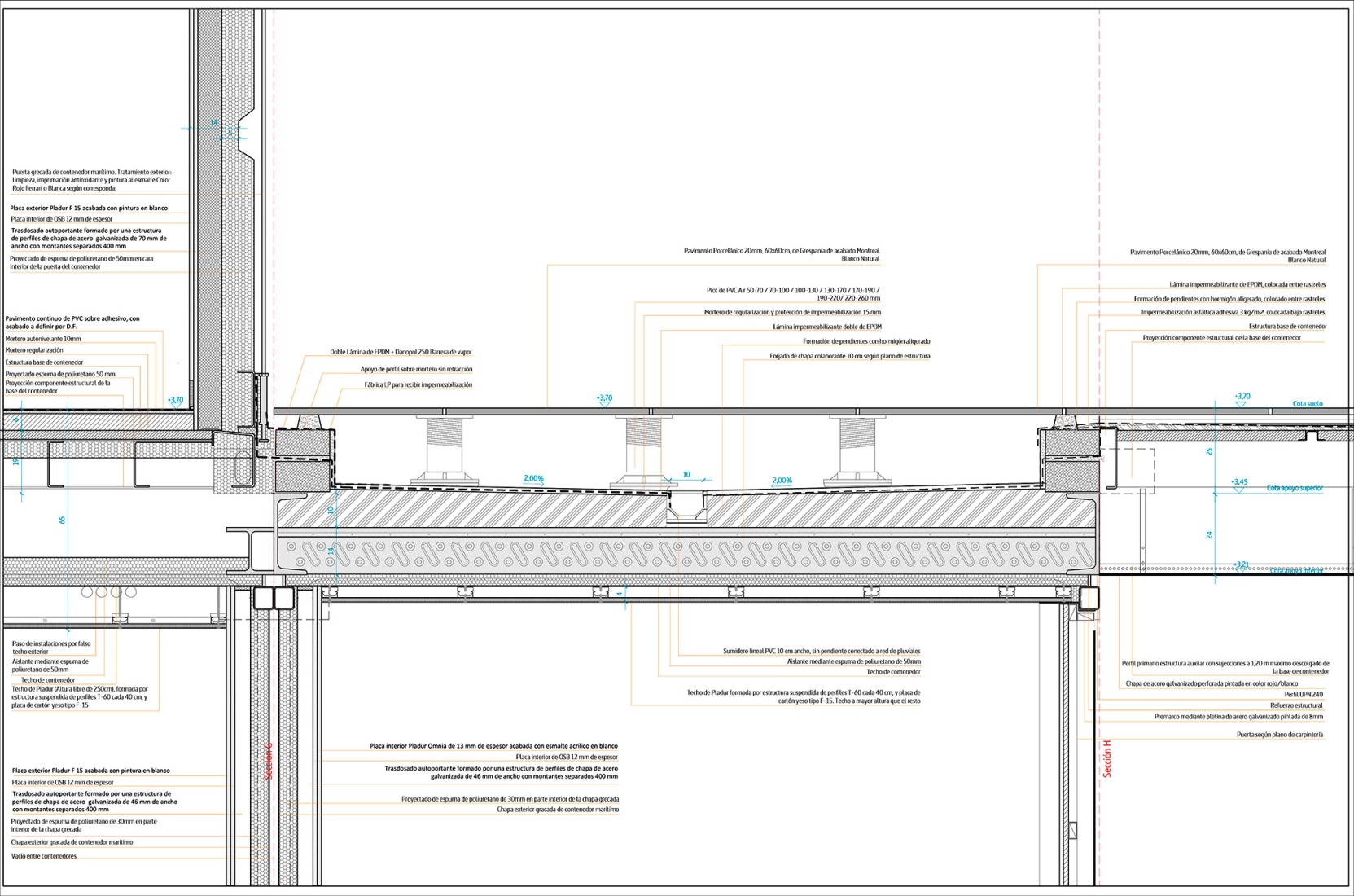 Details. Zona base - Incubazul by Carquero Arquitectura.