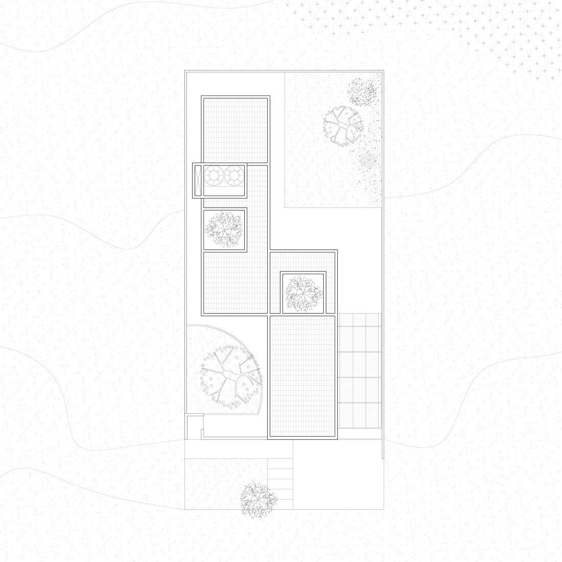 Rooftop floor plan. House for a tree by Esteras Perrote. 