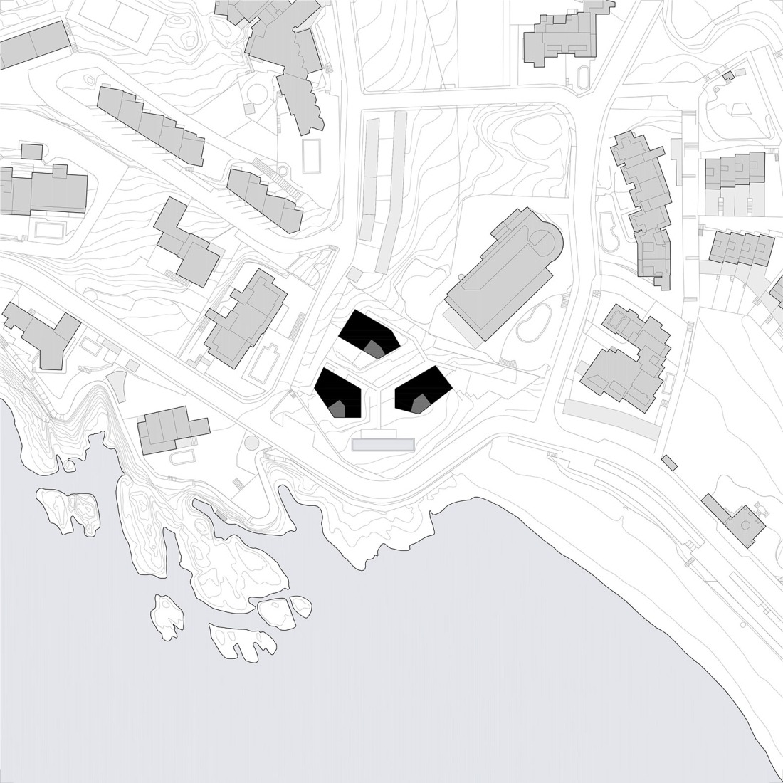 Plano de situación. «SA Caleta» por FGA Arquitectes, Jaime Prous Architects y Pineda Monedero.  